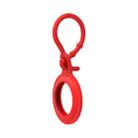 TPU Anti-scratch Shockproof Protective Cover Soft Case with Keychain Ring Loop For AirTag(Red) - 1