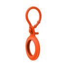 TPU Anti-scratch Shockproof Protective Cover Soft Case with Keychain Ring Loop For AirTag(Orange) - 1