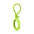 TPU Anti-scratch Shockproof Protective Cover Soft Case with Keychain Ring Loop For AirTag(Lime) - 1