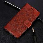 For Samsung Galaxy A82 5G Sun Mandala Embossing Pattern Horizontal Flip PU Leather Case with Holder & Card Slots & Wallet & Lanyard(Brown) - 1