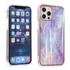 Aurora Cloud Plating Gold Edge Double-Side IMD Pattern TPU Shockproof Case For iPhone 12 Pro Max(Gradient Purple Cloud) - 1