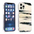 For iPhone 12 mini Gold Sands Dual-side IMD Marble Pattern Acrylic + TPU Shockproof Case (Black Sands) - 1