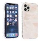 For iPhone 12 / 12 Pro Gold Sands Dual-side IMD Marble Pattern Acrylic + TPU Shockproof Case(White) - 1