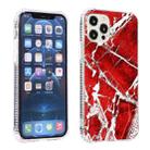 For iPhone 12 Pro Max Gold Sands Dual-side IMD Marble Pattern Acrylic + TPU Shockproof Case(Purple Red) - 1