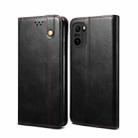 For Xiaomi Redmi K40 / K40 Pro Simple Wax Crazy Horse Texture Horizontal Flip Leather Case with Card Slots & Wallet(Black) - 1