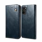 For Xiaomi Redmi K40 / K40 Pro Simple Wax Crazy Horse Texture Horizontal Flip Leather Case with Card Slots & Wallet(Navy Blue) - 1