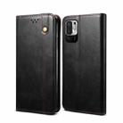 For Xiaomi Redmi Note10 5G Simple Wax Crazy Horse Texture Horizontal Flip Leather Case with Card Slots & Wallet(Black) - 1