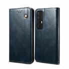 For Xiaomi Mi 10S Simple Wax Crazy Horse Texture Horizontal Flip Leather Case with Card Slots & Wallet(Navy Blue) - 1