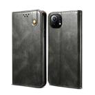 For Xiaomi Mi 11 Simple Wax Crazy Horse Texture Horizontal Flip Leather Case with Card Slots & Wallet(Dark Green) - 1