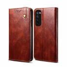 For Xiaomi Mi 11 Lite Simple Wax Crazy Horse Texture Horizontal Flip Leather Case with Card Slots & Wallet(Brown) - 1