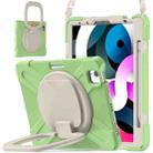 Silicone + PC Protective Case with Holder & Shoulder Strap For iPad Air 2022 / 2020 10.9(Matcha Green) - 1