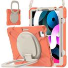 Silicone + PC Protective Case with Holder & Shoulder Strap For iPad Air 2022 / 2020 10.9(Coral Orange) - 1