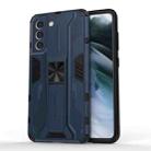 For Samsung Galaxy S21+ 5G Supersonic PC + TPU Shock-proof Case with Holder(Dark Blue) - 1