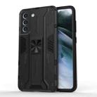 For Samsung Galaxy S21+ 5G Supersonic PC + TPU Shock-proof Case with Holder(Black) - 1