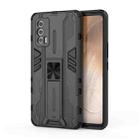 For vivo iQOO Neo5 Supersonic PC + TPU Shock-proof Case with Holder(Black) - 1