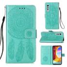 For LG Velvet 2 Pro Dream Catcher Printing Horizontal Flip Leather Case with Holder & Card Slots & Wallet & Lanyard(Green) - 1