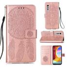 For LG Velvet 2 Pro Dream Catcher Printing Horizontal Flip Leather Case with Holder & Card Slots & Wallet & Lanyard(Rose Gold) - 1