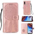 For Motorola Moto E7 Power Dream Catcher Printing Horizontal Flip Leather Case with Holder & Card Slots & Wallet & Lanyard(Rose Gold) - 1