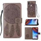 For Motorola Moto E7 Power Dream Catcher Printing Horizontal Flip Leather Case with Holder & Card Slots & Wallet & Lanyard(Grey) - 1