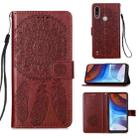 For Motorola Moto E7 Power Dream Catcher Printing Horizontal Flip Leather Case with Holder & Card Slots & Wallet & Lanyard(Red) - 1