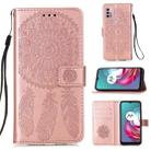 For Motorola Moto G30 / G10 / G10 Power Dream Catcher Printing Horizontal Flip Leather Case with Holder & Card Slots & Wallet & Lanyard(Rose Gold) - 1