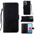 For Xiaomi Redmi Note 10S / Note 10 4G Dream Catcher Printing Horizontal Flip Leather Case with Holder & Card Slots & Wallet & Lanyard(Black) - 1