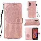 For Samsung Galaxy Xcover 5 Dream Catcher Printing Horizontal Flip Leather Case with Holder & Card Slots & Wallet & Lanyard(Rose Gold) - 1