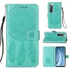 For Xiaomi Mi 10S Dream Catcher Printing Horizontal Flip Leather Case with Holder & Card Slots & Wallet & Lanyard(Green) - 1