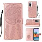 For Xiaomi Redmi Note 10 Pro / Note 10 Pro Max Dream Catcher Printing Horizontal Flip Leather Case with Holder & Card Slots & Wallet & Lanyard(Rose Gold) - 1