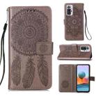 For Xiaomi Redmi Note 10 Pro / Note 10 Pro Max Dream Catcher Printing Horizontal Flip Leather Case with Holder & Card Slots & Wallet & Lanyard(Grey) - 1