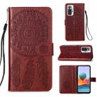 For Xiaomi Redmi Note 10 Pro / Note 10 Pro Max Dream Catcher Printing Horizontal Flip Leather Case with Holder & Card Slots & Wallet & Lanyard(Red) - 1