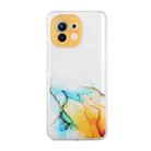 For Xiaomi Mi 11 Lite Hollow Marble Pattern TPU Precise Hole Protective Case(Yellow) - 1