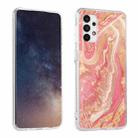 For Samsung Galaxy A52 5G / 4G Gold Sands Dual-side IMD Marble Pattern Acrylic + TPU Shockproof Case(Sands Pink) - 1