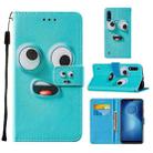 For Motorola Moto E7 Power Cross Texture Painting Pattern Horizontal Flip Leather Case with Holder & Card Slots & Wallet & Lanyard(Big-eye Monster) - 1