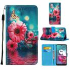 For Motorola Moto G30 / G10 / G10 Power Cross Texture Painting Pattern Horizontal Flip Leather Case with Holder & Card Slots & Wallet & Lanyard(Chrysanthemum) - 1