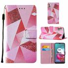 For Motorola Moto G30 / G10 / G10 Power Cross Texture Painting Pattern Horizontal Flip Leather Case with Holder & Card Slots & Wallet & Lanyard(Pink Rhombus) - 1