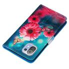 For Xiaomi Mi 11 Lite Cross Texture Painting Pattern Horizontal Flip Leather Case with Holder & Card Slots & Wallet & Lanyard(Chrysanthemum) - 6
