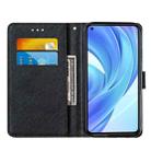 For Xiaomi Mi 11 Lite Cross Texture Painting Pattern Horizontal Flip Leather Case with Holder & Card Slots & Wallet & Lanyard(Blue Butterfly Cat Eyes) - 3