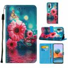 For Xiaomi Redmi Note 10 Pro / Note 10 Pro Max Cross Texture Painting Pattern Horizontal Flip Leather Case with Holder & Card Slots & Wallet & Lanyard(Chrysanthemum) - 1