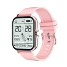 GT20 1.69 inch TFT Screen IP67 Waterproof Smart Watch, Support Music Control / Bluetooth Call / Heart Rate Monitoring / Blood Pressure Monitoring, Style:Silicone Strap(Pink) - 1
