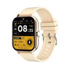 GT20 1.69 inch TFT Screen IP67 Waterproof Smart Watch, Support Music Control / Bluetooth Call / Heart Rate Monitoring / Blood Pressure Monitoring, Style:Silicone Strap(Gold) - 1