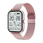 GT20 1.69 inch TFT Screen IP67 Waterproof Smart Watch, Support Music Control / Bluetooth Call / Heart Rate Monitoring / Blood Pressure Monitoring, Style:Steel Strap(Pink) - 1