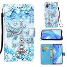 For Xiaomi Mi 11 Lite Colored Drawing Pattern Plain Weave Horizontal Flip Leather Case with Holder & Card Slot & Wallet & Lanyard(Tower Butterfly) - 1