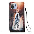 For Xiaomi Mi 11 Lite Colored Drawing Pattern Plain Weave Horizontal Flip Leather Case with Holder & Card Slot & Wallet & Lanyard(Cats And Tigers) - 3