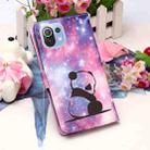 For Xiaomi Mi 11 Lite Colored Drawing Pattern Plain Weave Horizontal Flip Leather Case with Holder & Card Slot & Wallet & Lanyard(Baby Panda) - 7