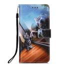 For Xiaomi Redmi Note 10 Pro / Note 10 Pro Max Colored Drawing Pattern Plain Weave Horizontal Flip Leather Case with Holder & Card Slot & Wallet & Lanyard(Mirror Cat) - 2