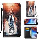 For Motorola Moto E7 Power Colored Drawing Pattern Plain Weave Horizontal Flip Leather Case with Holder & Card Slot & Wallet & Lanyard(Cats And Tigers) - 1