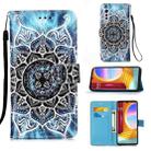 For LG Velvet 2 Pro Colored Drawing Pattern Plain Weave Horizontal Flip Leather Case with Holder & Card Slot & Wallet & Lanyard(Undersea Mandala) - 1