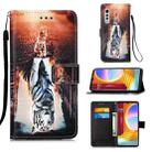 For LG Velvet 2 Pro Colored Drawing Pattern Plain Weave Horizontal Flip Leather Case with Holder & Card Slot & Wallet & Lanyard(Cats And Tigers) - 1