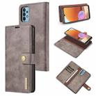 For Samsung Galaxy A32 4G DG.MING Crazy Horse Texture Flip Detachable Magnetic Leather Case with Holder & Card Slots & Wallet(Grey) - 1
